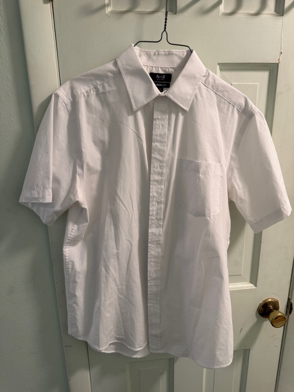 Apt. 9 White Short-Sleeve Button-Down Shirt - Classic Casual